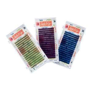 Цветные ресницы Lash&Go микс 0,07/D/7-14 mm &quot;Фиолетовый&quot; (16 линий)