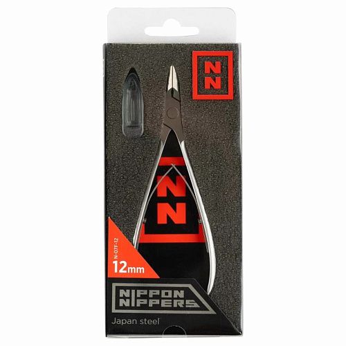 Nippon Nippers Кусачки для кутикулы. Лезвие 12 мм, длина 120 мм. Двойная пружина. Матовые