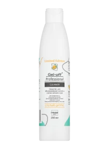 GEL-OFF Средство для обезжиривания ногтей и снятия липкого слоя, спелый цитрус, 250 мл
