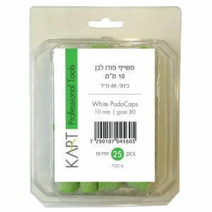 Одноразовый колпачок для педикюра (КОРУНД), 10 мм, 80гр, 25шт KART