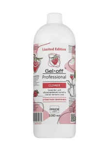 GEL-OFF Средство для обезжиривания ногтей и снятия липкого слоя, ароматная земляника, 1000 мл