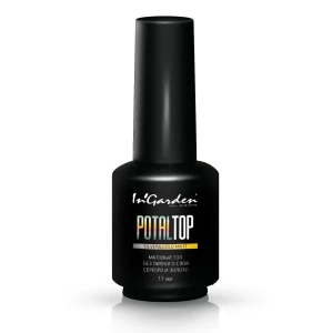 Матовый топ без липкого слоя золото и серебро POTALTOP no wipe silver&gold, 11 мл