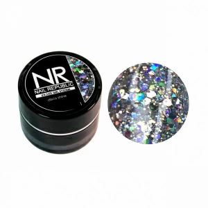 NR Гель-краска DISCO SHINE №1 с крупными шестигранниками, 7 гр