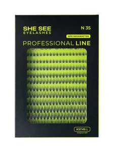 SHE SEE Набор пучковых ресниц № 35.1 (изгиб L)
