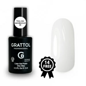 Grattol Гель-лак однофазный One Step 22 Milk, 9 мл