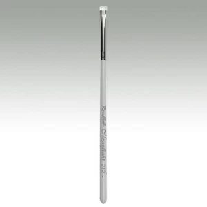 212. Кисть плоская укороченная для бровей и ресниц, для консилеров, синтетика белая Moonlight №6