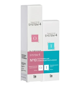 System 4 Программа №10 для стимуляции роста волос (Тоник &quot;Т&quot;, 150 мл + Маска-пилинг &quot;О&quot;, 150 мл) 