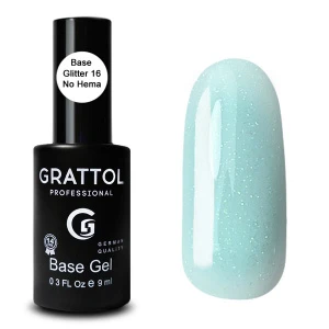 Grattol Rubber Base Glitter 16