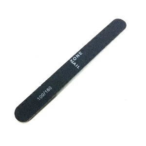 OneNail Пилочка прямая черная (на деревяной основе) 100/180, 1 шт