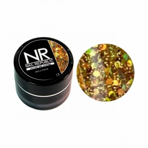 NR Гель-краска DISCO SHINE №13 с крупными шестигранниками, 7 гр