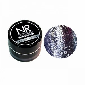 NR Гель-краска мерцающая №6, Bluish Silver, 7 гр