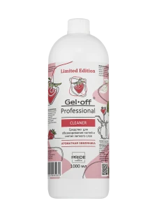 GEL-OFF Средство для обезжиривания ногтей и снятия липкого слоя, ароматная земляника, 1000 мл