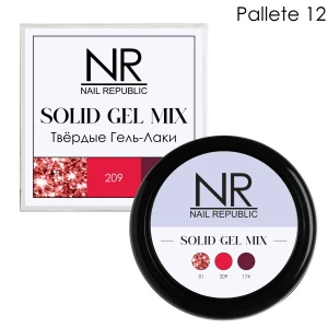 Твердый гель-лаки SOLID GEL MIX, Pallet 12 (flash 01,209,174)