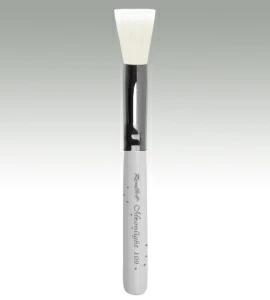 109. Кисть для кремовых текстур, дуофибра коза белая, имитация козы Moonlight №12