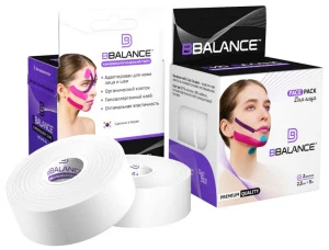 Тейп для лица BB Face Tape 2,5 см*5 м хлопок белый, 2 рулона