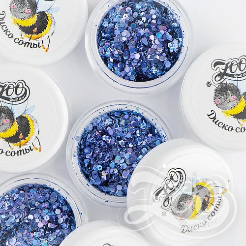 1341 Шестигранники микс "Диско соты", 2 гр