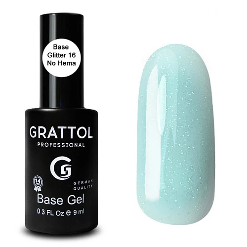 Grattol Rubber Base Glitter 16