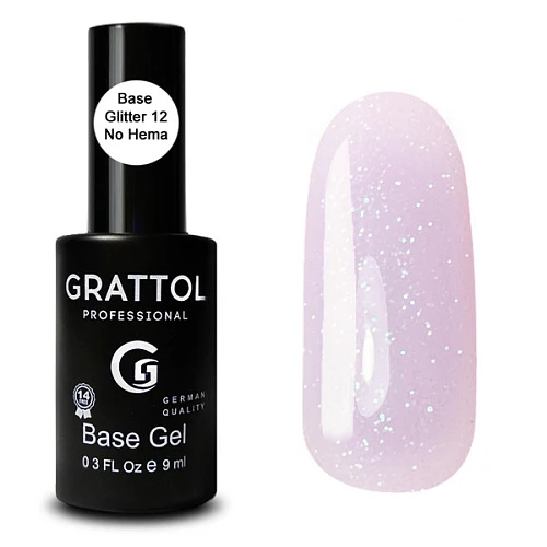 Grattol Rubber Base Glitter 12