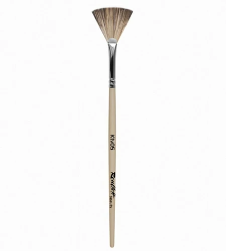 ROUBLOFF Кисть веерная имитация мангуста для масок №05