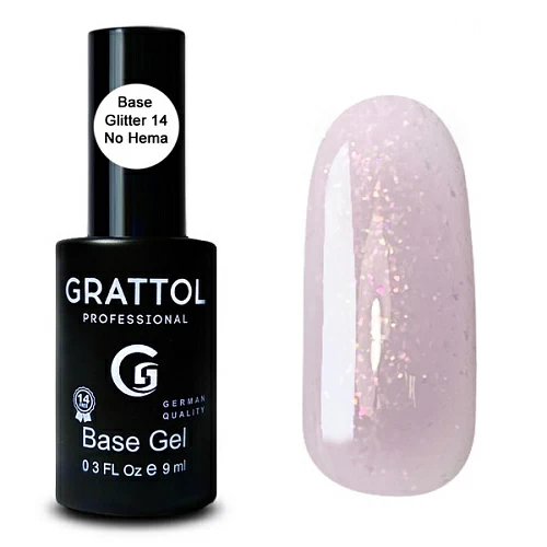 Grattol Rubber Base Glitter 14