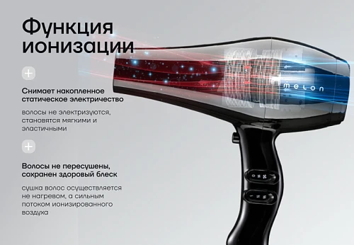 Фен для волос VIXEN2, черный глянец (2000W)