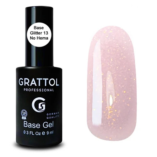 Grattol Rubber Base Glitter 13