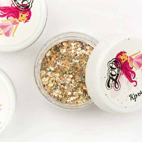 1398 Шестигранники микс "Крылья феи", 2 гр