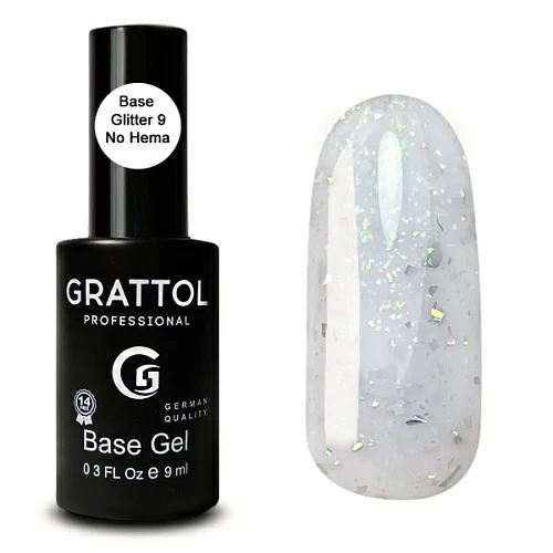 Grattol Rubber Base Glitter 9