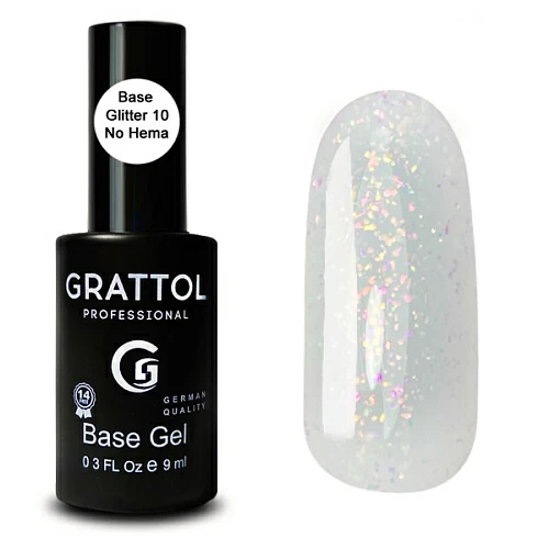 Grattol Rubber Base Glitter 10