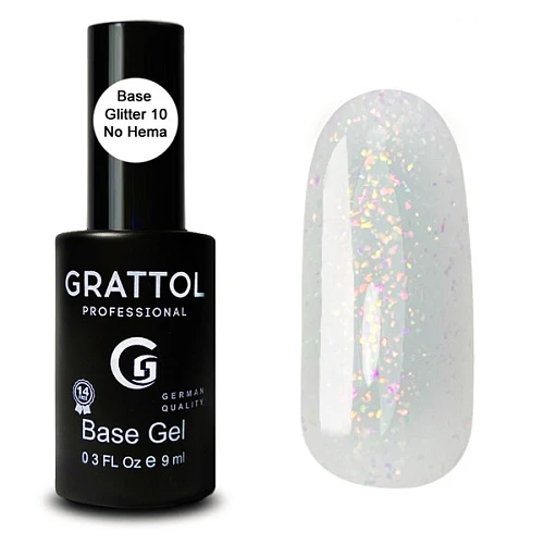 Grattol Rubber Base Glitter 10