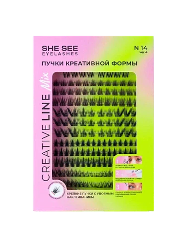 SHE SEE Набор пучковых ресниц № 14.4