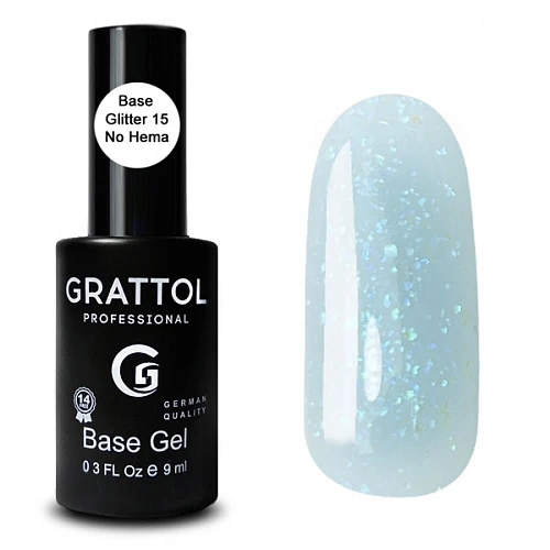 Grattol Rubber Base Glitter 15