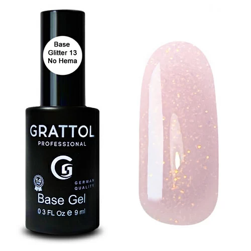 Grattol Rubber Base Glitter 13