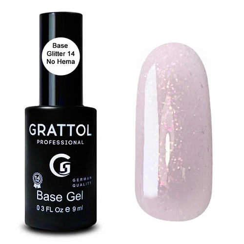 Grattol Rubber Base Glitter 14