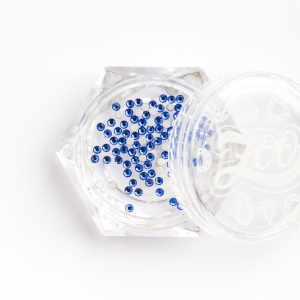 1128 Стразы стеклянные Sapphire SS3 (1,3 мм), 100 шт
