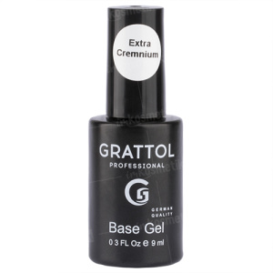 Grattol Rubber Base Gel Extra Cremnium, Каучуковая густая база, 9 мл