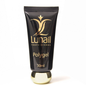 Polygel Lunail - камуфлирующий молочно-розовый SHINE 1, 30 мл