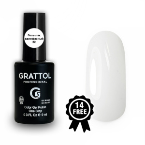 Grattol Гель-лак однофазный One Step 22 Milk, 9 мл