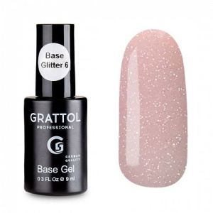 Grattol Rubber Base Glitter 6