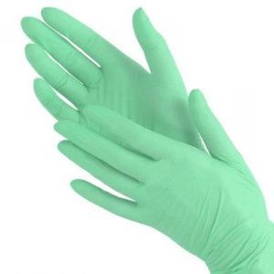 Wally Plastic Перчатки нитри-винил, р-р S, зеленые, 50 пар