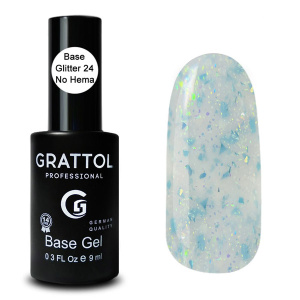 Grattol Rubber Base Glitter 24, 9 мл