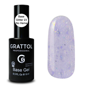 Grattol Rubber Base Glitter 23, 9 мл