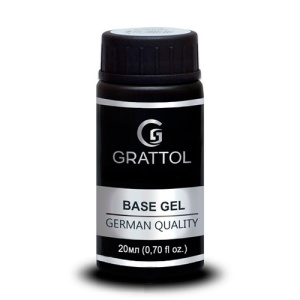 Grattol IQ Rubber Base Gel, Гипоаллергенная, 20 мл