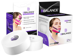 Тейп для лица BB Face Tape 2,5 см*5 м хлопок белый, 2 рулона