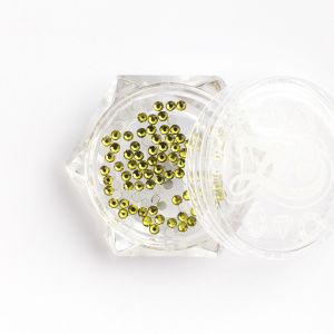 1123 Стразы стеклянные Olive Green SS4 (1,5 мм), 100 шт
