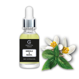 Grattol Premium Dry Cuticle Oil Neroli & Basil, масло для кутикулы, 15 мл