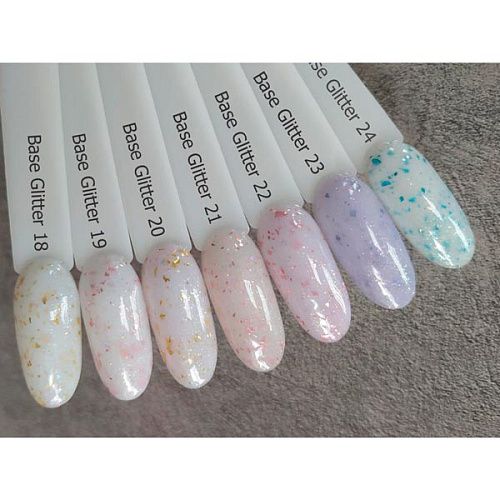 Grattol Rubber Base Glitter 18, 9 мл