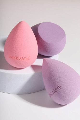 NIKK MOLE Спонж для макияжа (фиолетовый скошенный)