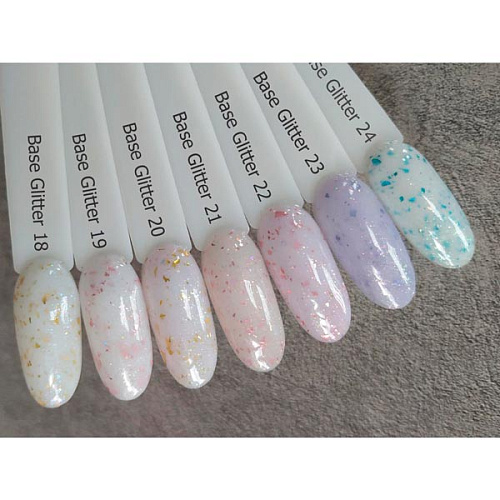 Grattol Rubber Base Glitter 22, 9 мл