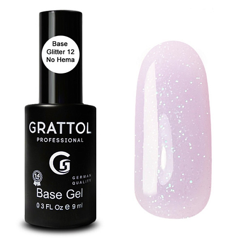 Grattol Rubber Base Glitter 12